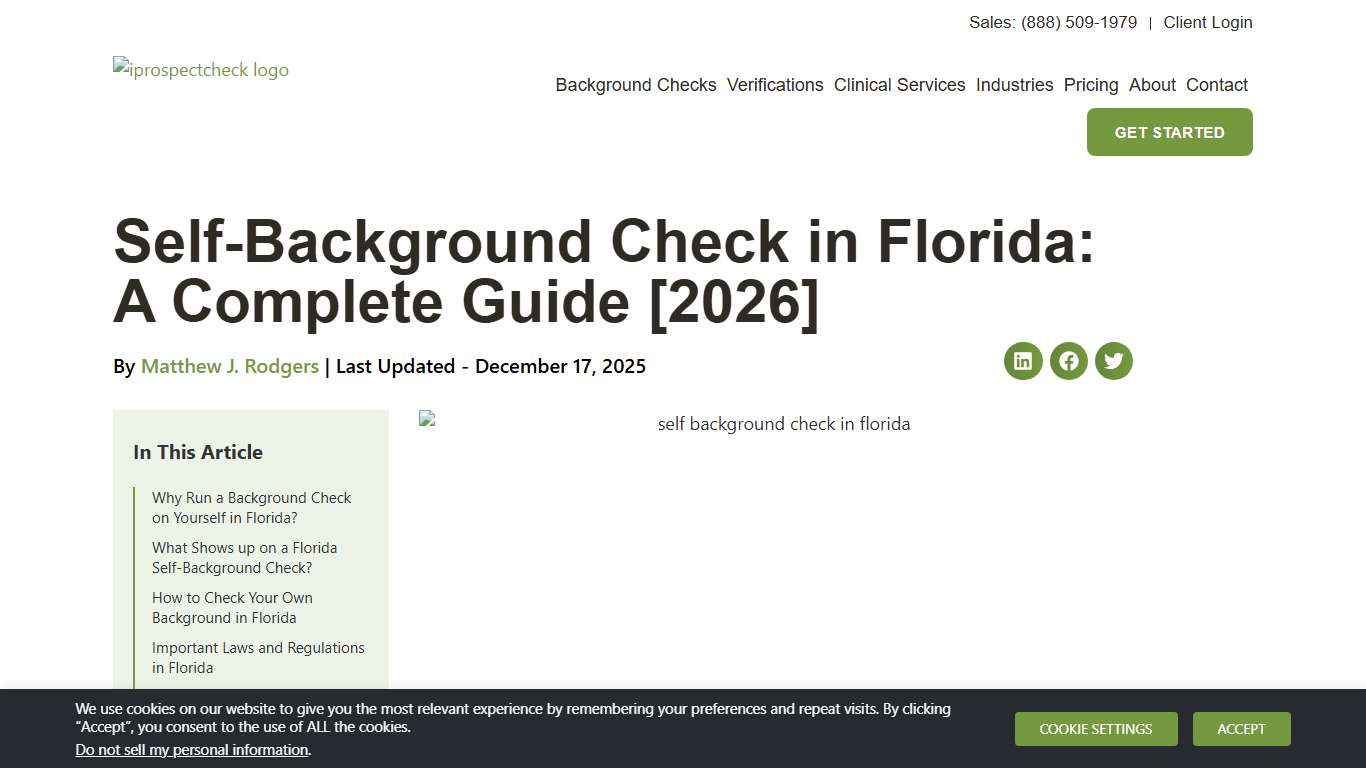 Self-Background Check in Florida: A Complete Guide [2026] - iprospectcheck
