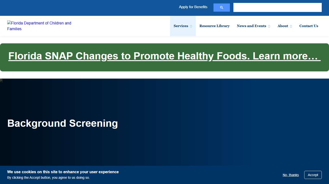 Background Screening | Florida DCF