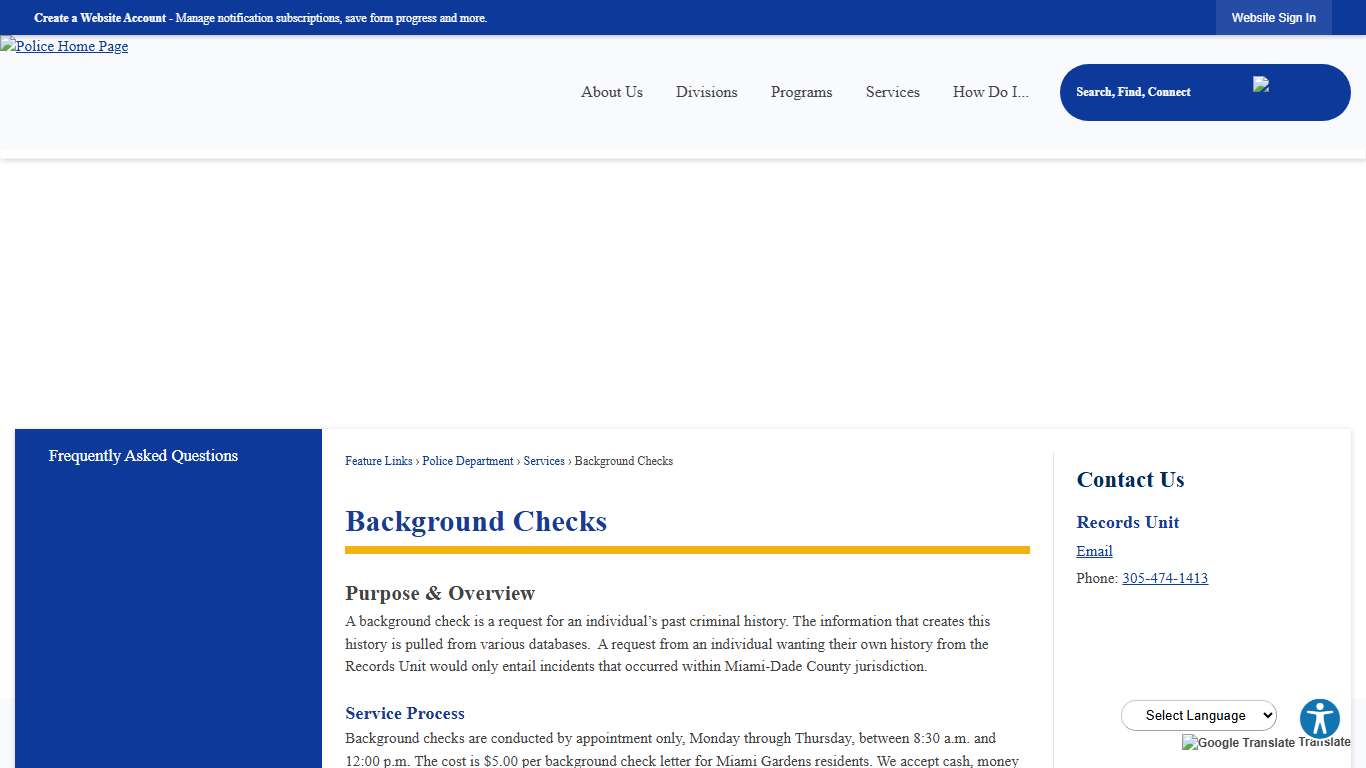 Background Checks | Miami Gardens, FL